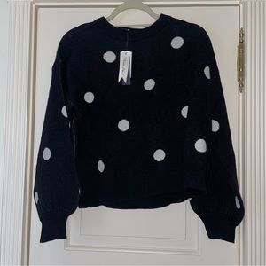 Primary Black and white polka dot sweater